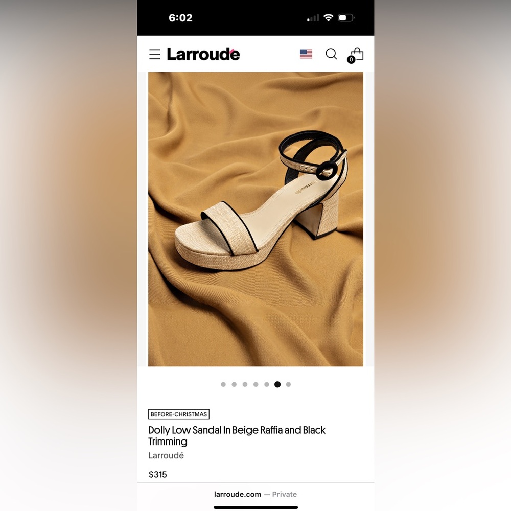 Larroude | Dolly Low Sandal In Beige